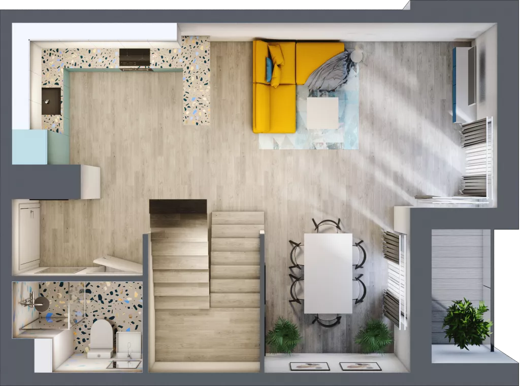 4 pokoje, mieszkanie 80,46 m², piętro 5, oferta nr F/M38, Stara Cegielnia etap II, Mielec, ul. Wojsławska 1
