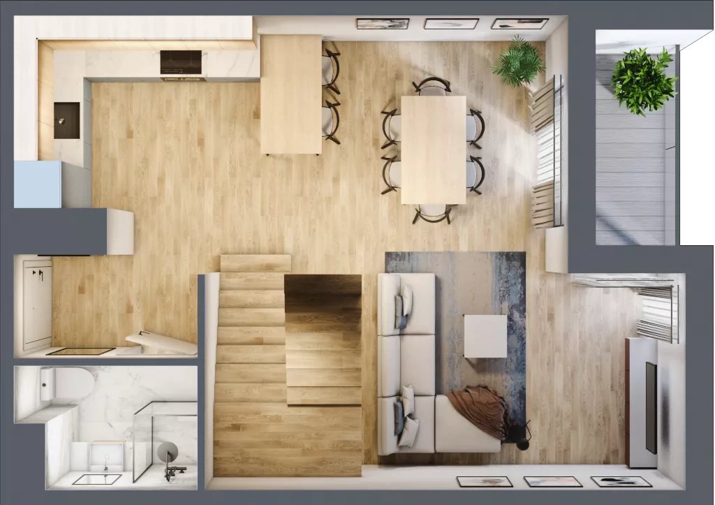 5 pokoi, mieszkanie 111,31 m², piętro 6, oferta nr D/M47/6, Stara Cegielnia etap III, Mielec, ul. Wojsławska 1