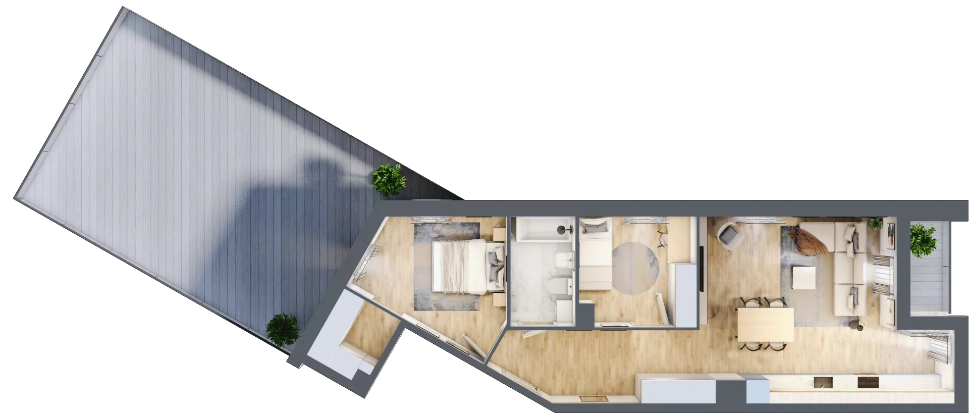 3 pokoje, mieszkanie 63,64 m², piętro 1, oferta nr D/M8/1, Stara Cegielnia etap III, Mielec, ul. Wojsławska 1