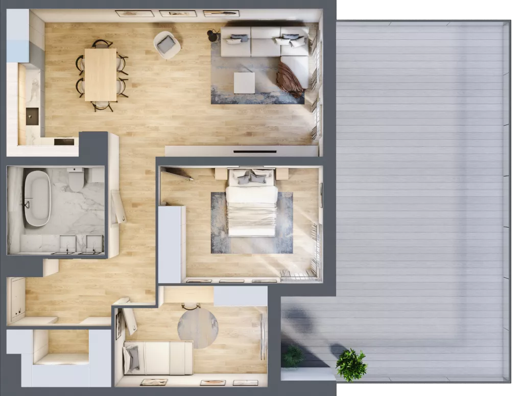 3 pokoje, mieszkanie 78,01 m², piętro 1, oferta nr D/M5/1, Stara Cegielnia etap III, Mielec, ul. Wojsławska 1