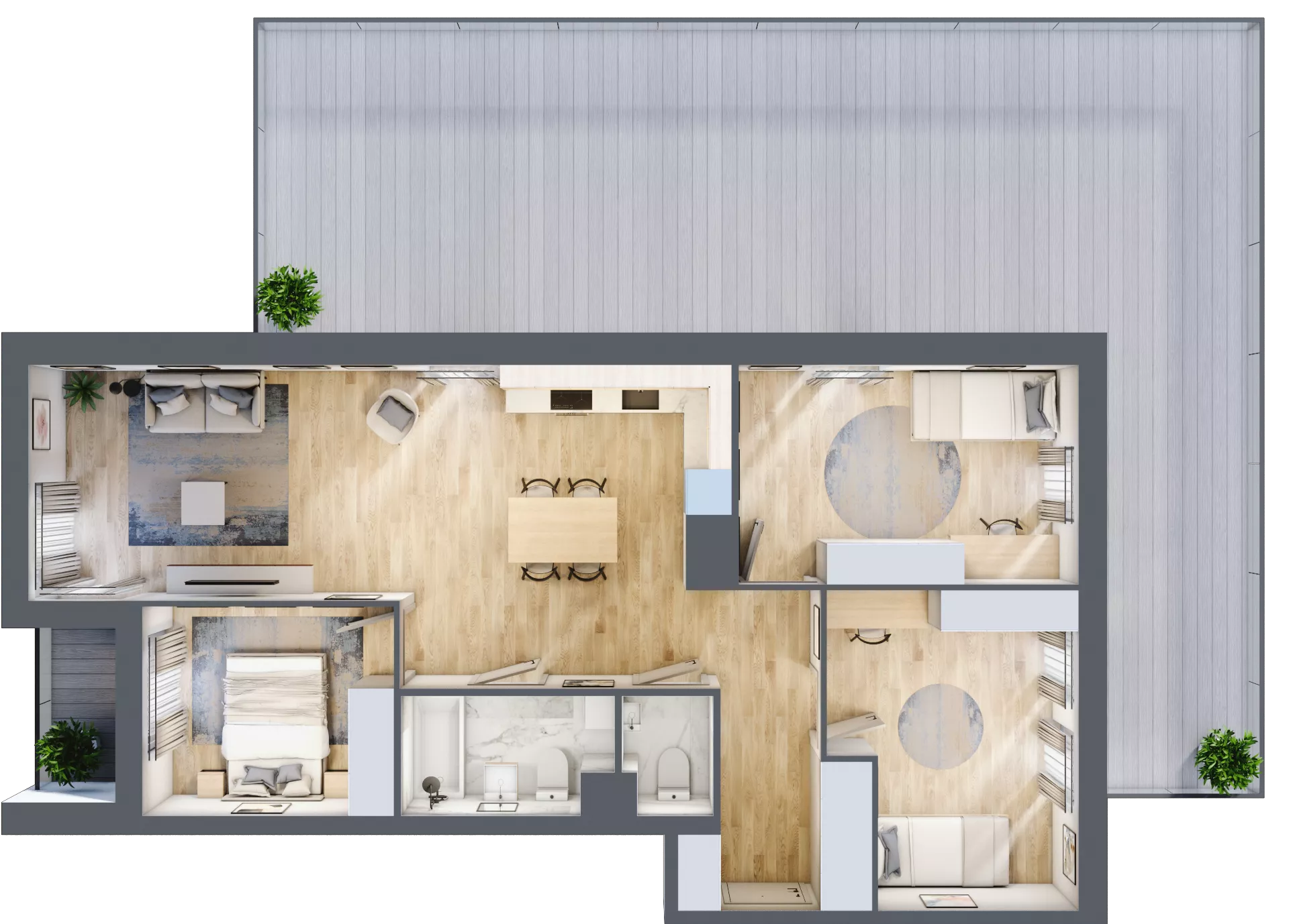 4 pokoje, mieszkanie 80,60 m², piętro 1, oferta nr D/M1/1, Stara Cegielnia etap III, Mielec, ul. Wojsławska 1