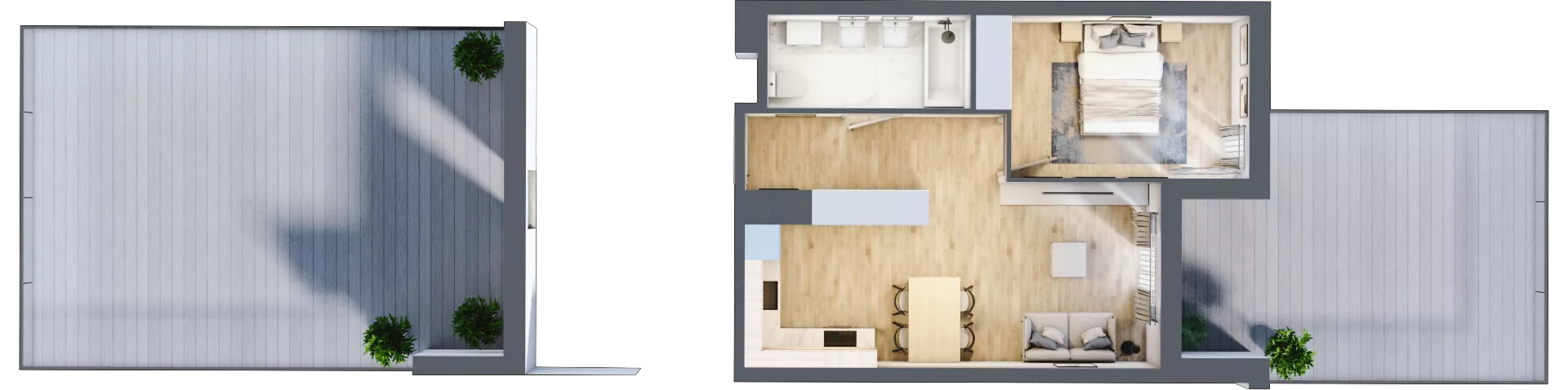 2 pokoje, mieszkanie 43,96 m², piętro 1, oferta nr D/M6/1, Stara Cegielnia etap III, Mielec, ul. Wojsławska 1