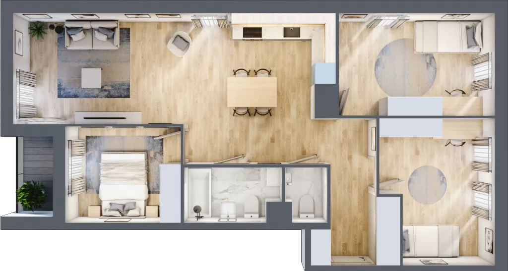 4 pokoje, mieszkanie 81,52 m², piętro 3, oferta nr D/M18/3, Stara Cegielnia etap III, Mielec, ul. Wojsławska 1