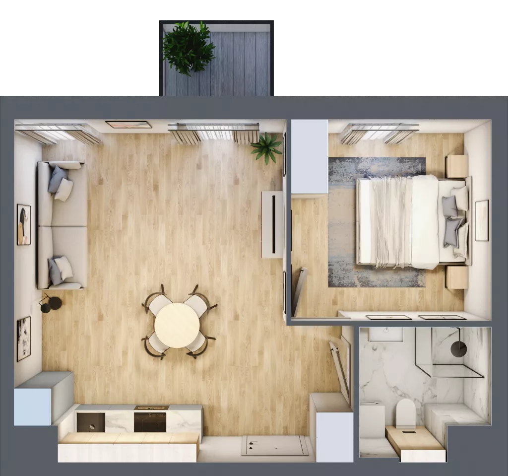 2 pokoje, mieszkanie 41,83 m², piętro 2, oferta nr A.M031, Oh! Praga, Warszawa, Praga Północ, Szmulki, ul. Białostocka 5D
