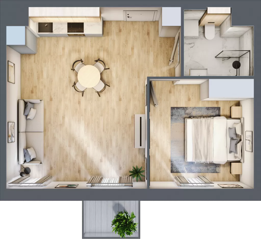 2 pokoje, mieszkanie 44,42 m², piętro 2, oferta nr A.M039, Oh! Praga, Warszawa, Praga Północ, Szmulki, ul. Białostocka 5D
