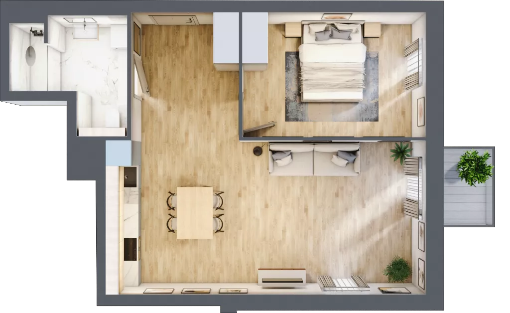 2 pokoje, mieszkanie 53,90 m², piętro 2, oferta nr B.M050, Oh! Praga, Warszawa, Praga Północ, Szmulki, ul. Białostocka 5D