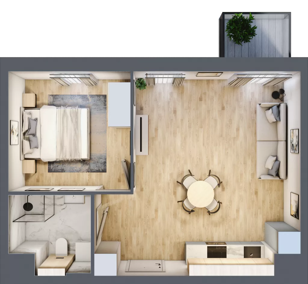 2 pokoje, mieszkanie 42,64 m², piętro 3, oferta nr B.M075, Oh! Praga, Warszawa, Praga Północ, Szmulki, ul. Białostocka 5D