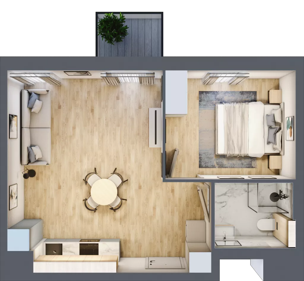 2 pokoje, mieszkanie 41,54 m², piętro 4, oferta nr A.M076, Oh! Praga, Warszawa, Praga Północ, Szmulki, ul. Białostocka 5D