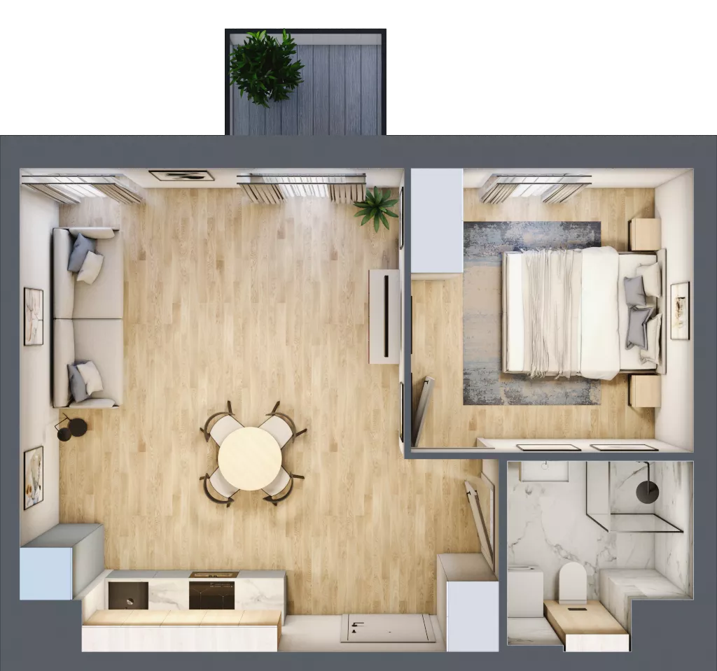2 pokoje, mieszkanie 41,43 m², piętro 4, oferta nr A.M077, Oh! Praga, Warszawa, Praga Północ, Szmulki, ul. Białostocka 5D