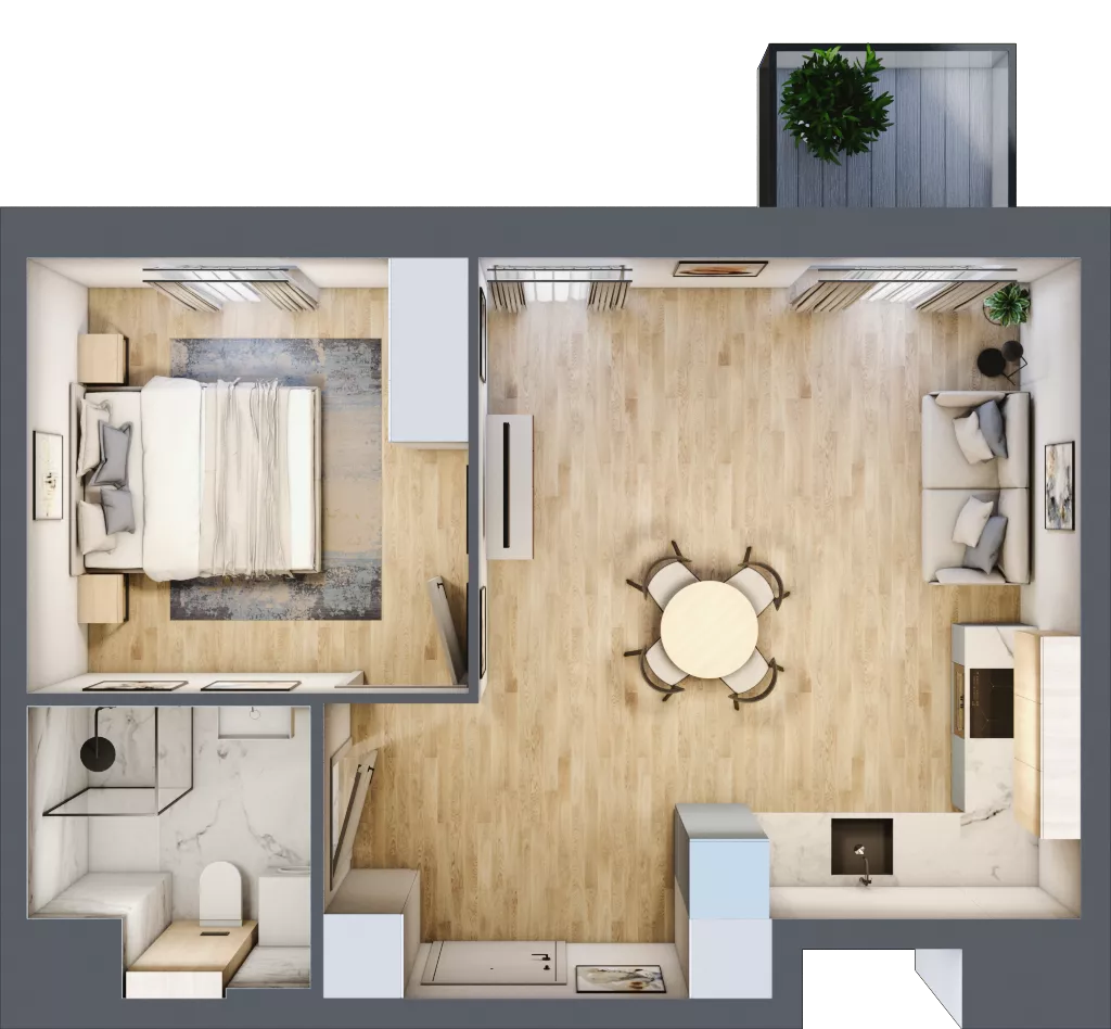 2 pokoje, mieszkanie 41,58 m², piętro 5, oferta nr A.M100, Oh! Praga, Warszawa, Praga Północ, Szmulki, ul. Białostocka 5D