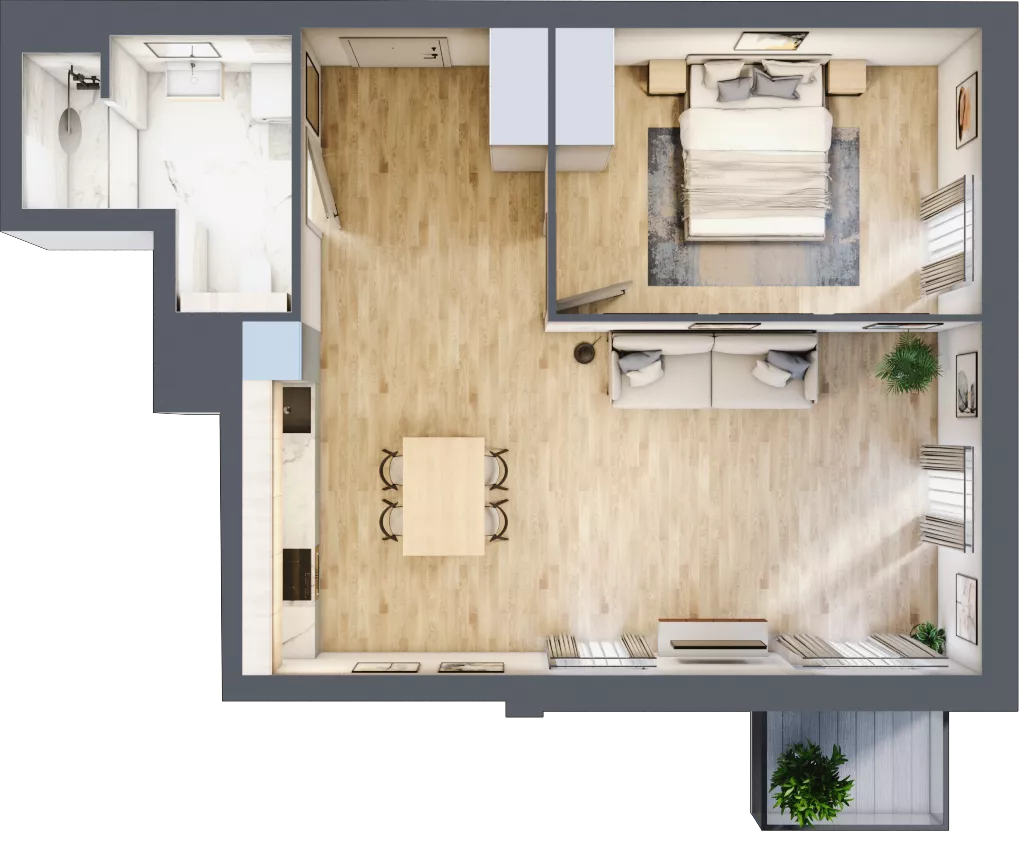2 pokoje, mieszkanie 54,37 m², piętro 7, oferta nr B.M169, Oh! Praga, Warszawa, Praga Północ, Szmulki, ul. Białostocka 5D