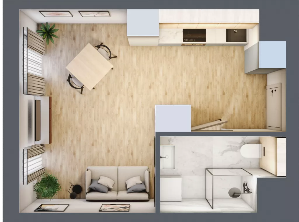 1 pokój, mieszkanie 25,92 m², piętro 8, oferta nr B.M183, Oh! Praga, Warszawa, Praga Północ, Szmulki, ul. Białostocka 5D