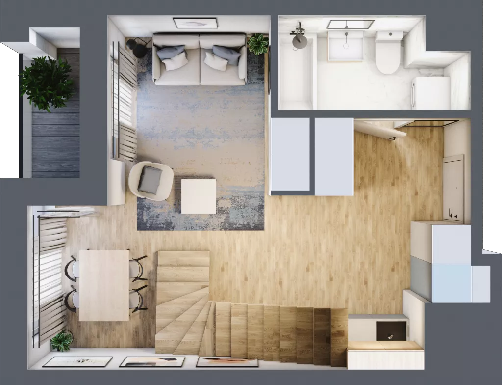 2 pokoje, mieszkanie 56,90 m², piętro 11, oferta nr M1105, SeaBreeze, Świnoujście, Osiedle Matejki, ul. Jana Matejki 41