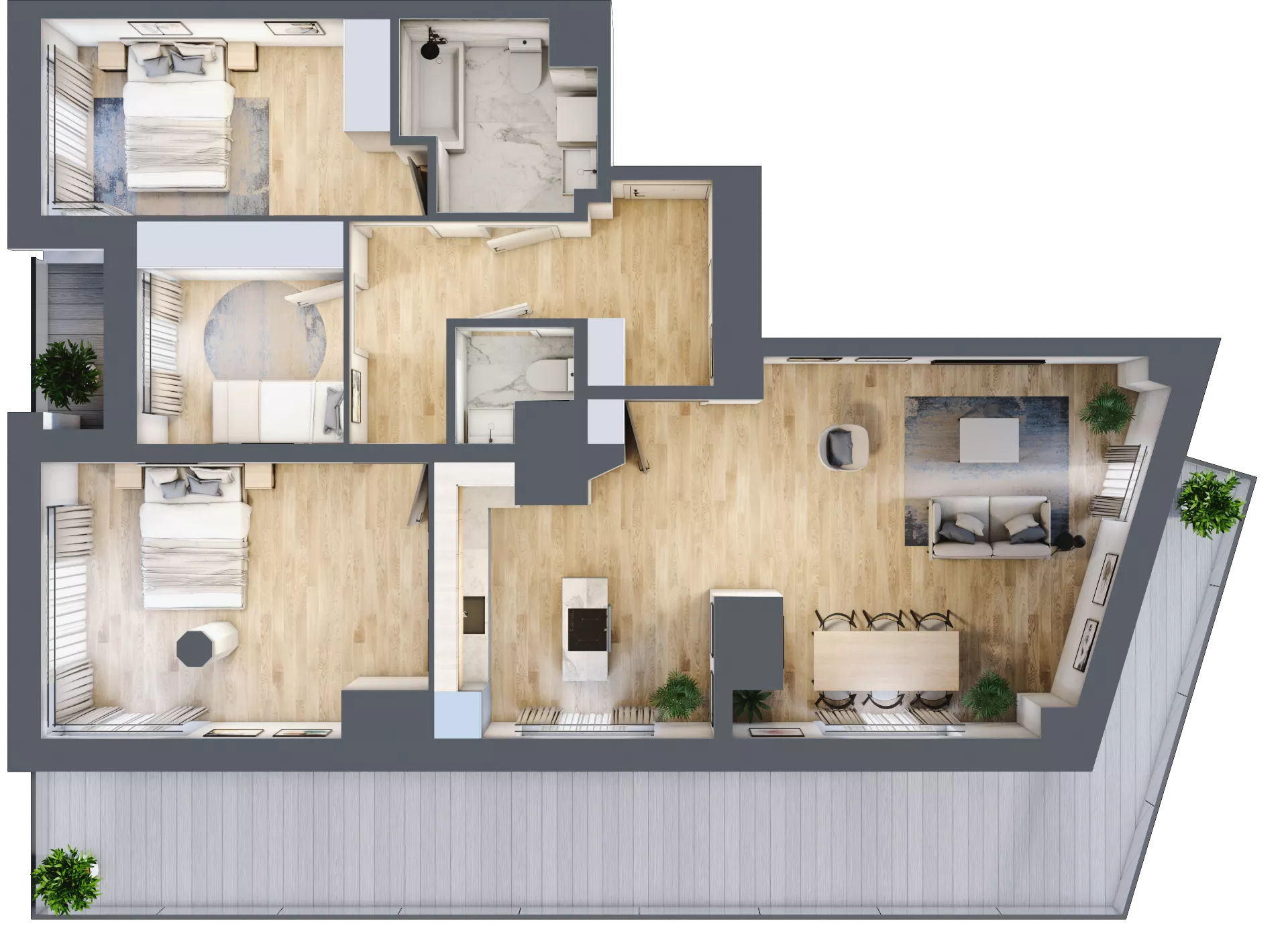 4 pokoje, mieszkanie 88,82 m², piętro 5, oferta nr M502, SeaBreeze, Świnoujście, Osiedle Matejki, ul. Jana Matejki 41