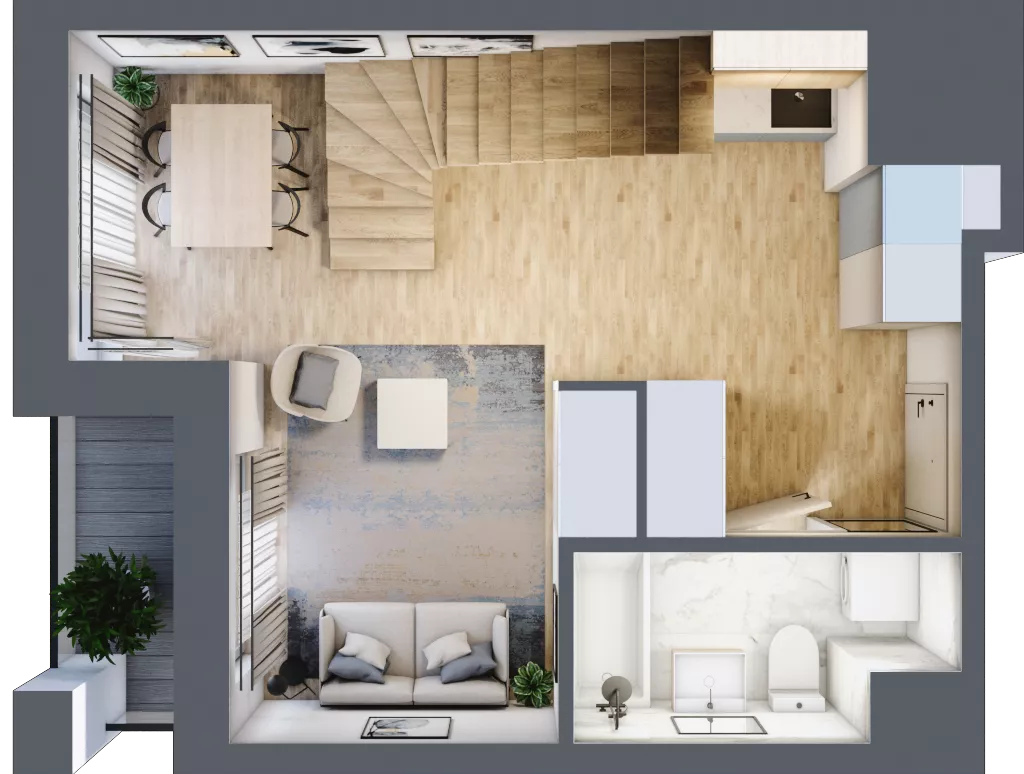 2 pokoje, mieszkanie 57,00 m², piętro 10, oferta nr M1004, SeaBreeze, Świnoujście, Osiedle Matejki, ul. Jana Matejki 41