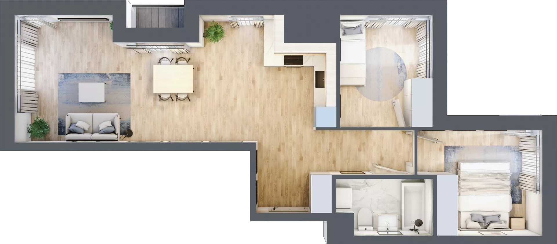 3 pokoje, mieszkanie 61,16 m², piętro 9, oferta nr M906, SeaBreeze, Świnoujście, Osiedle Matejki, ul. Jana Matejki 41