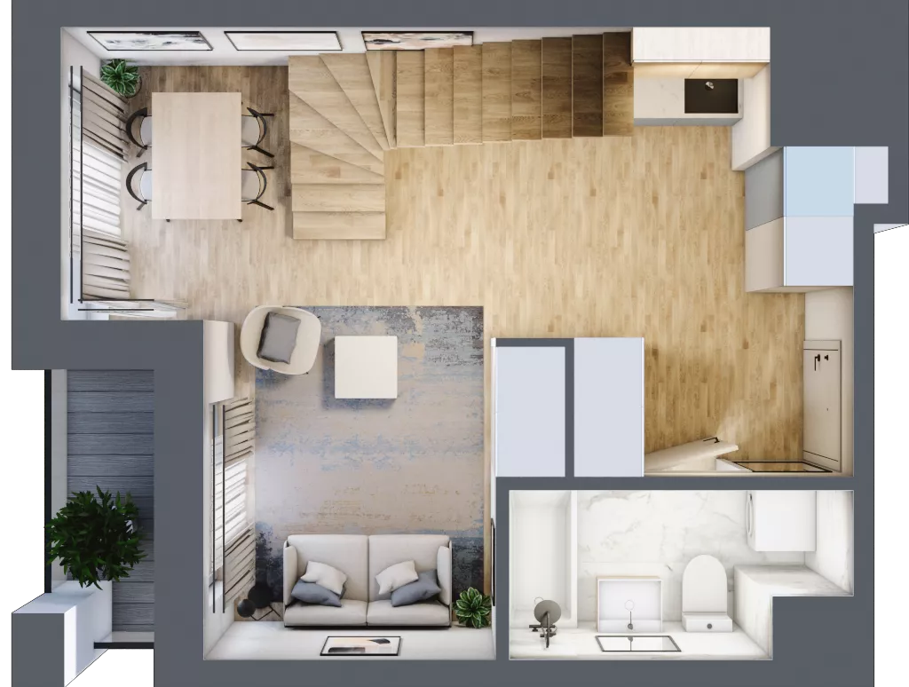2 pokoje, mieszkanie 57,00 m², piętro 11, oferta nr M1104, SeaBreeze, Świnoujście, Osiedle Matejki, ul. Jana Matejki 41