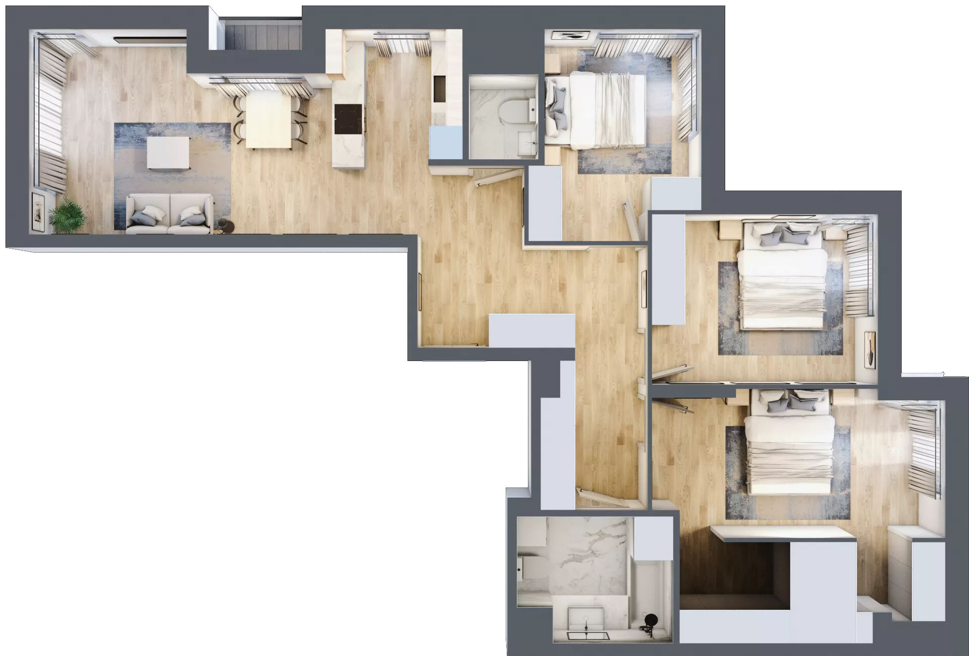 4 pokoje, mieszkanie 93,13 m², piętro 5, oferta nr M506, SeaBreeze, Świnoujście, Osiedle Matejki, ul. Jana Matejki 41