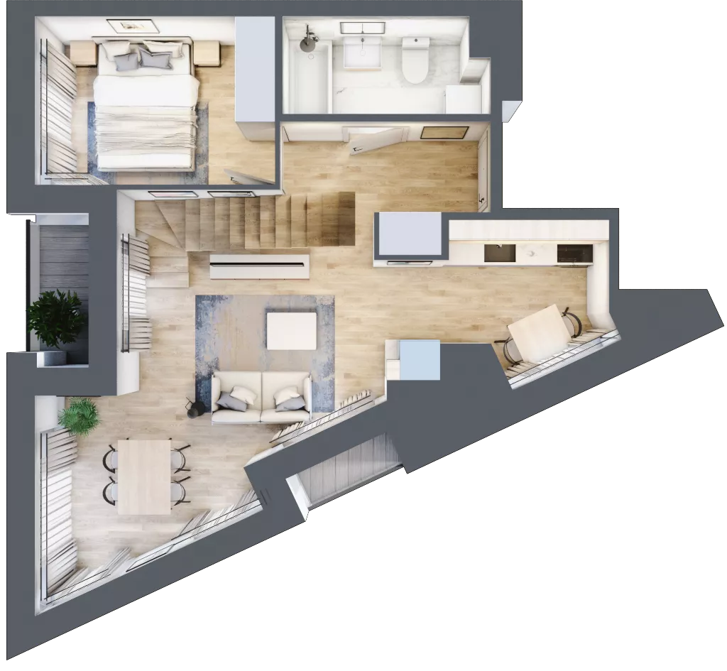 3 pokoje, mieszkanie 84,21 m², piętro 11, oferta nr M1102, SeaBreeze, Świnoujście, Osiedle Matejki, ul. Jana Matejki 41