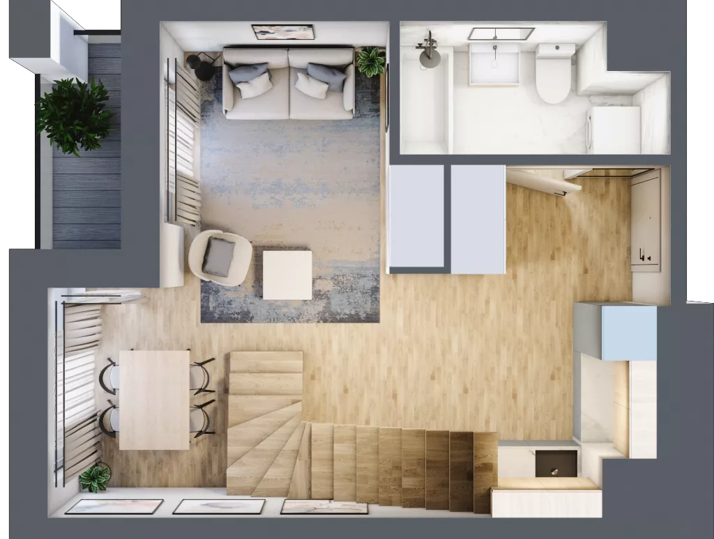 2 pokoje, mieszkanie 56,73 m², piętro 11, oferta nr M1103, SeaBreeze, Świnoujście, Osiedle Matejki, ul. Jana Matejki 41