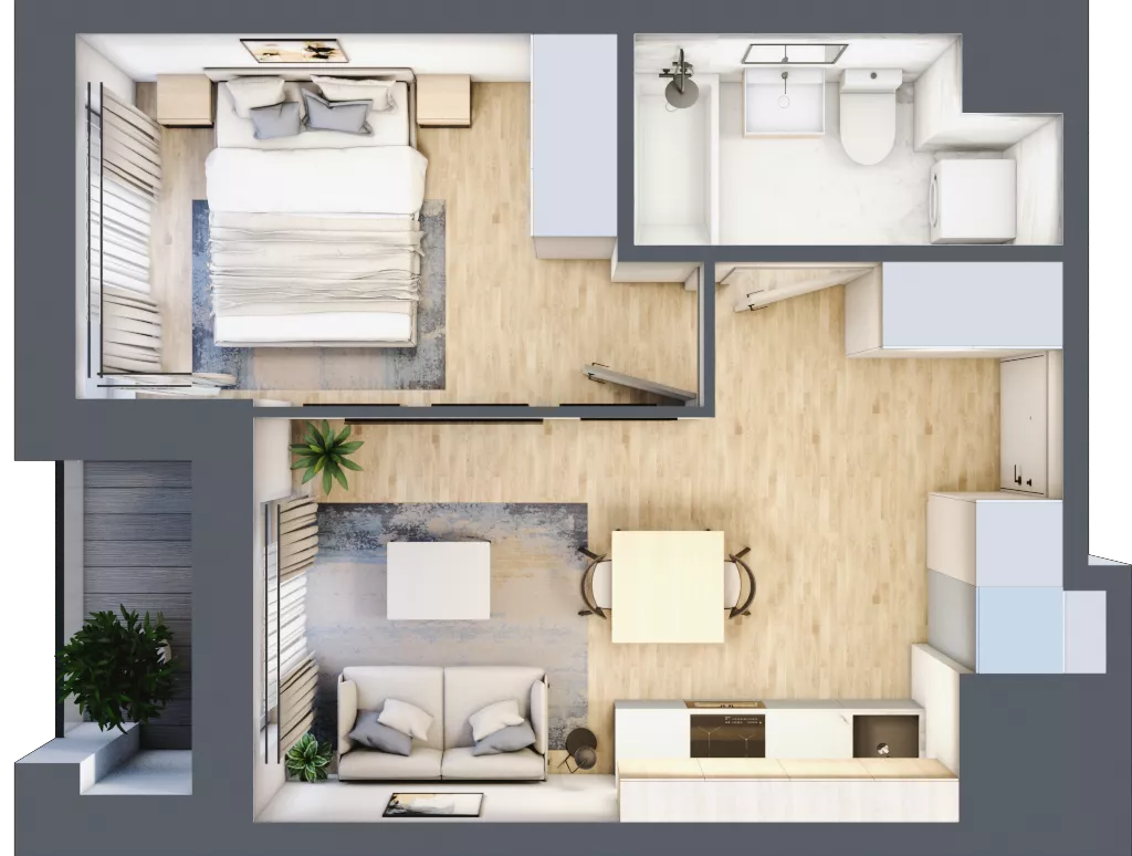2 pokoje, mieszkanie 31,27 m², piętro 5, oferta nr M505, SeaBreeze, Świnoujście, Osiedle Matejki, ul. Jana Matejki 41