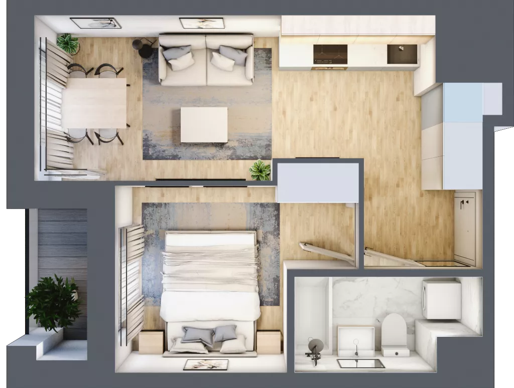 2 pokoje, mieszkanie 31,09 m², piętro 3, oferta nr M306, SeaBreeze, Świnoujście, Osiedle Matejki, ul. Jana Matejki 41
