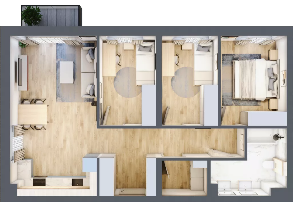 4 pokoje, mieszkanie 75,17 m², piętro 3, oferta nr CM18, Nowa Słodownia, Nysa, ul. Słowiańska 18