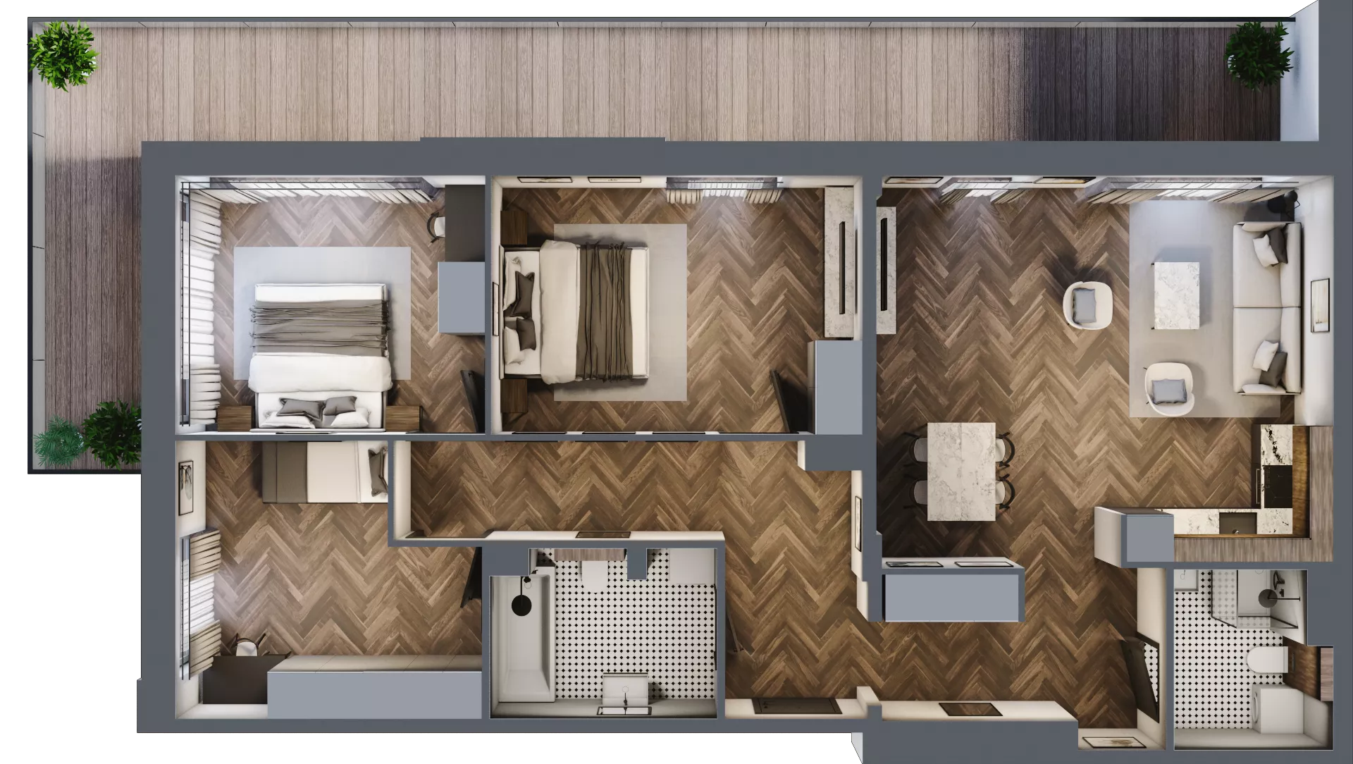 4 pokoje, mieszkanie 97,25 m², parter, oferta nr B1.9, Zdrojowa Park, Busko-Zdrój, ul. Prof. W. Grotta