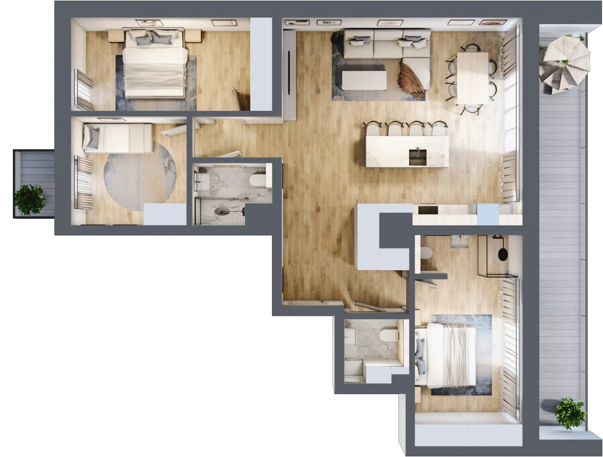 4 pokoje, apartament 97,48 m², piętro 2, oferta nr L14, Paderewskiego 1, Świnoujście, Śródmieście, ul. Paderewskiego 1