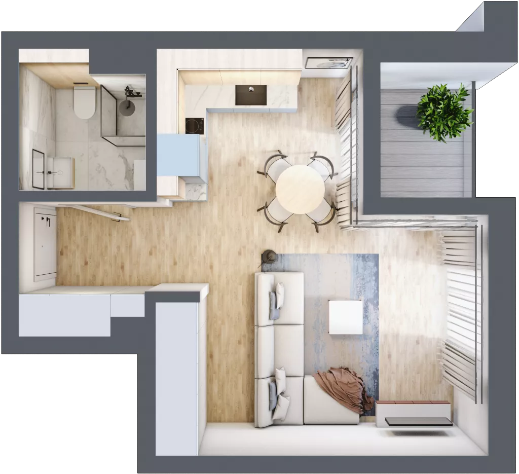 1 pokój, apartament 30,61 m², piętro 1, oferta nr L10, Paderewskiego 1, Świnoujście, Śródmieście, ul. Paderewskiego 1