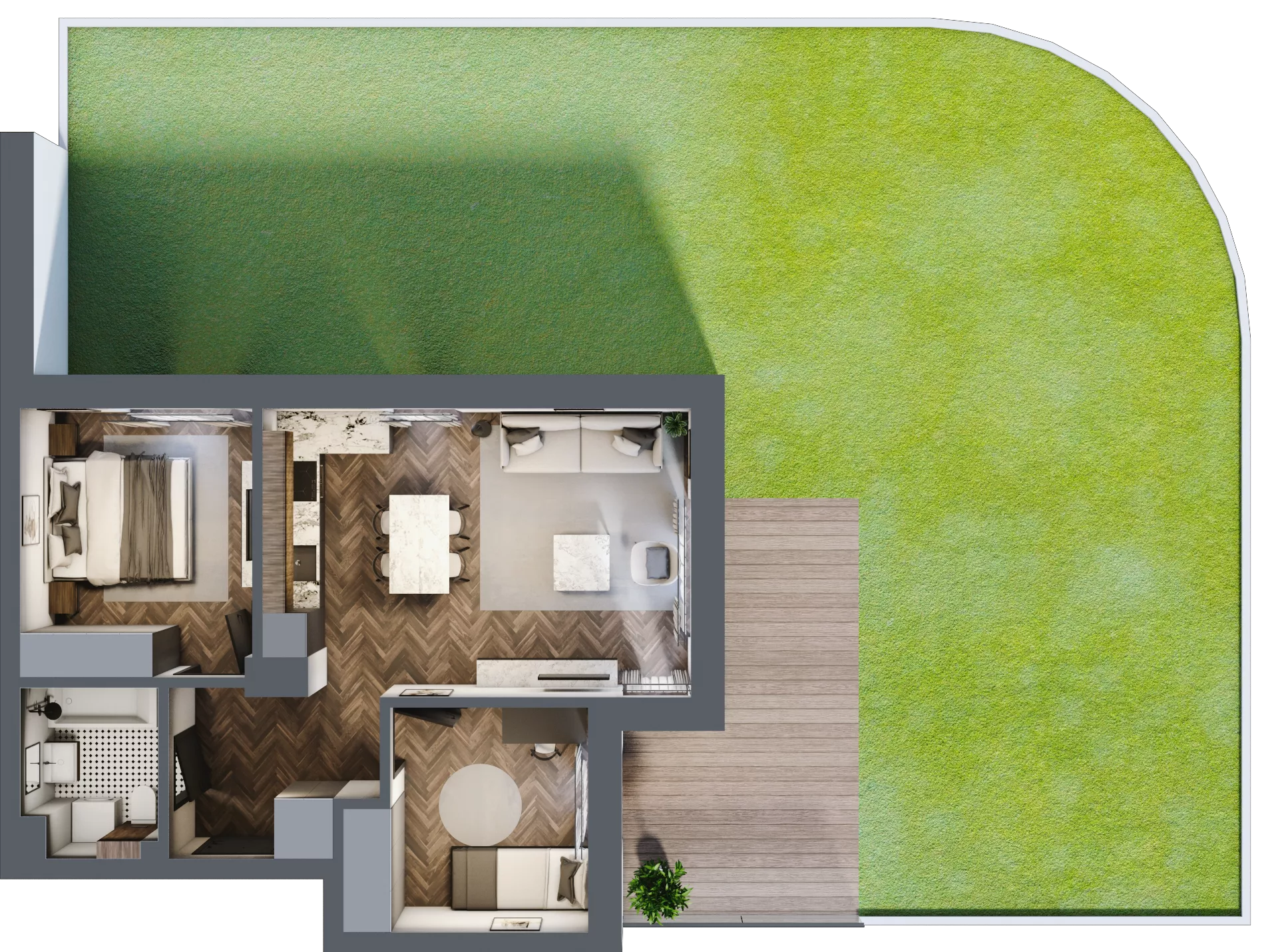 3 pokoje, mieszkanie 53,38 m², parter, oferta nr B3.M3, Załęże Premium, Rzeszów, Załęże, ul. Świętego Floriana