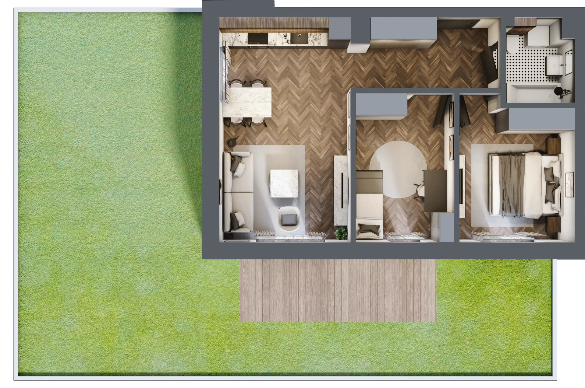3 pokoje, mieszkanie 56,25 m², parter, oferta nr B3.M1, Załęże Premium, Rzeszów, Załęże, ul. Świętego Floriana