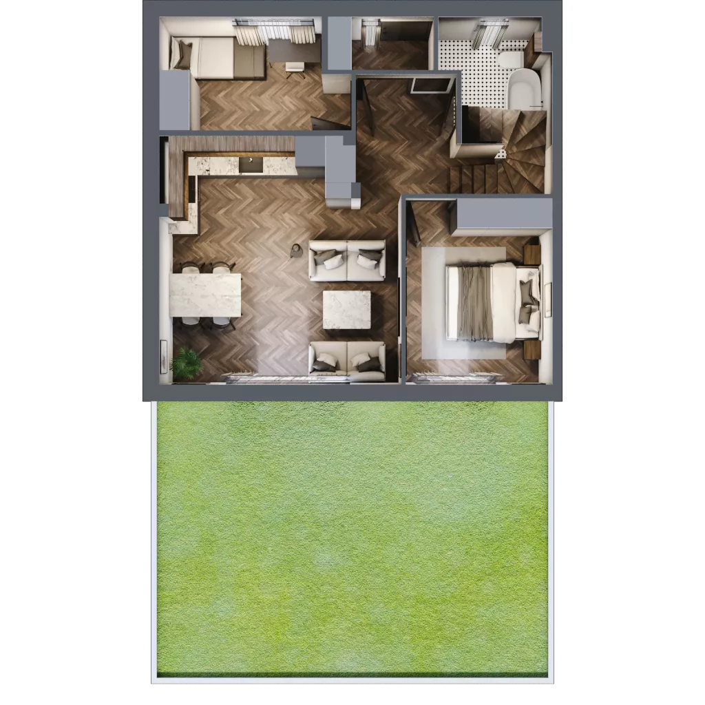 4 pokoje, mieszkanie 78,90 m², parter, oferta nr A1, Zgodna Park, Libertów, ul. Zgodna