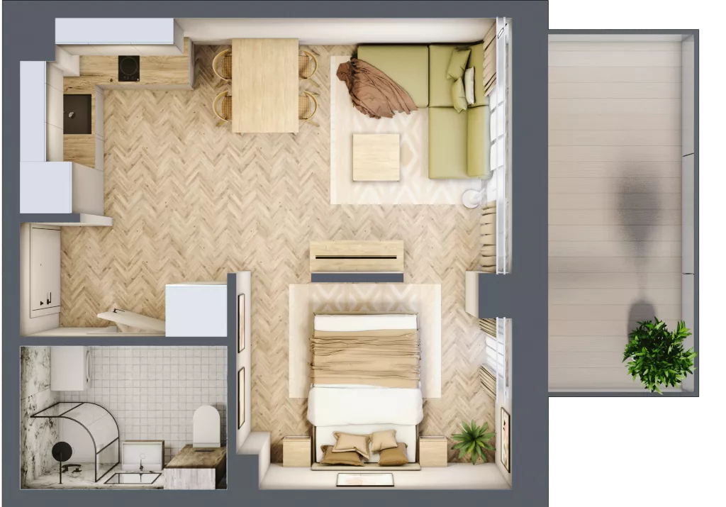 2 pokoje, apartament inwestycyjny 30,77 m², piętro 2, oferta nr A3/18, Apartamenty Klimatyczna, Gdańsk, Wyspa Sobieszewska, ul. Klimatyczna 88