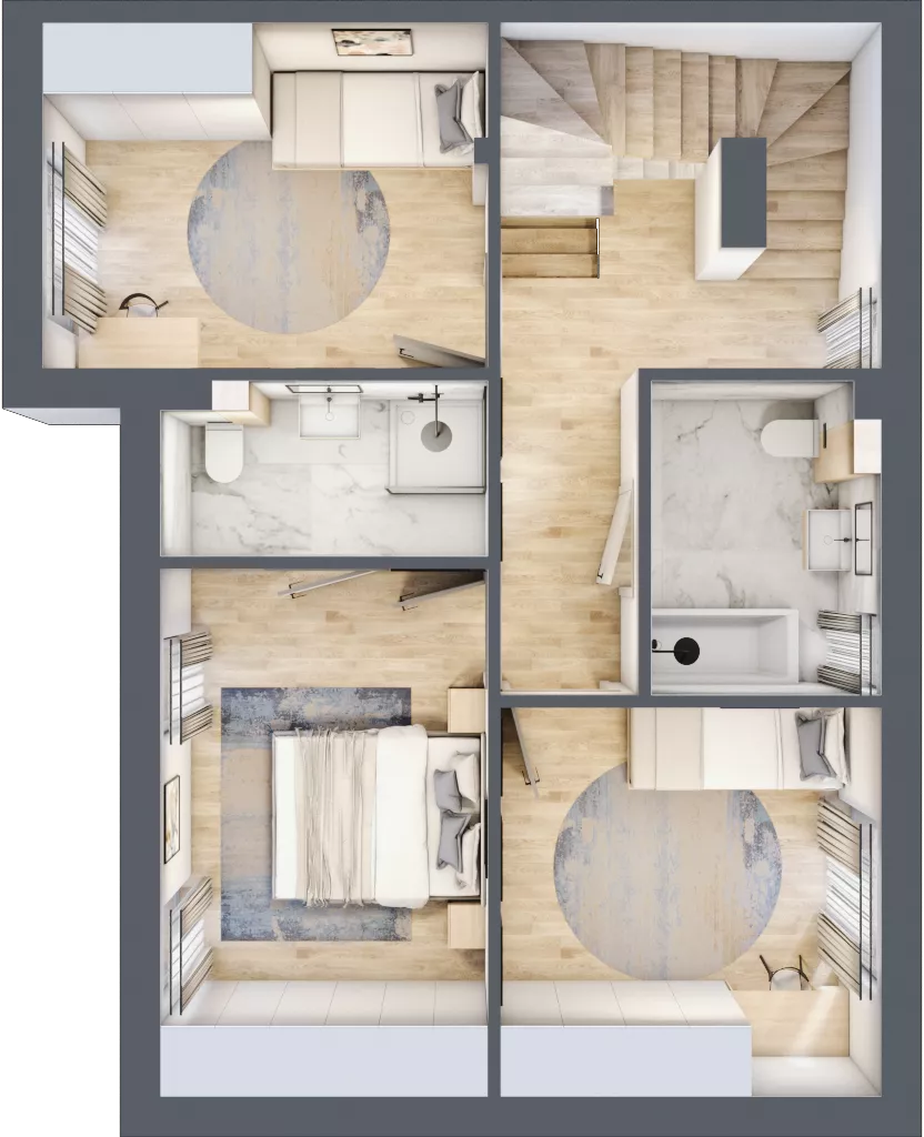 6 pokoi, mieszkanie 182,53 m², parter, oferta nr C1, Osiedle Willa Park Cietrzewia, Warszawa, Włochy, Stare Włochy, ul. Kleszczowa 25