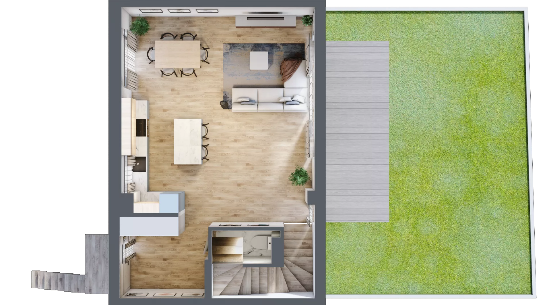 6 pokoi, mieszkanie 196,19 m², parter, oferta nr C2, Osiedle Willa Park Cietrzewia, Warszawa, Włochy, Stare Włochy, ul. Kleszczowa 25