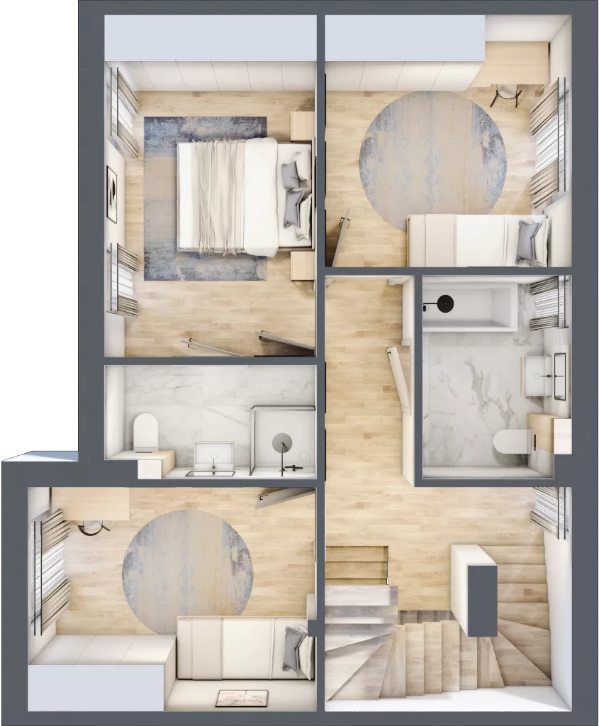 6 pokoi, mieszkanie 196,19 m², parter, oferta nr C2, Osiedle Willa Park Cietrzewia, Warszawa, Włochy, Stare Włochy, ul. Kleszczowa 25