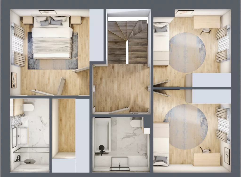 Dom 122,95 m², oferta nr F2 wykończone "pod klucz", Riverside Eco Home, Parzniew, ul. Główna 27