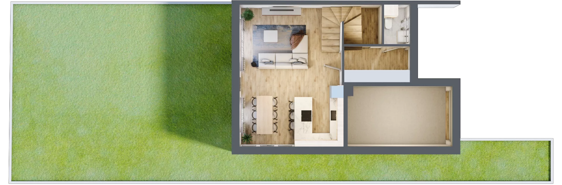 4 pokoje, mieszkanie 122,95 m², parter, oferta nr E1 wykończone "pod klucz", Riverside Eco Home, Parzniew, ul. Główna 27