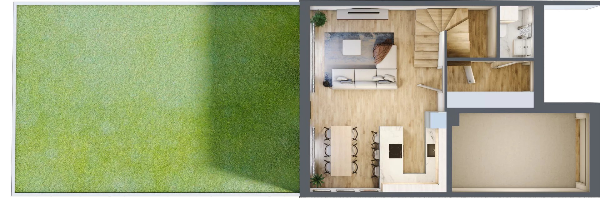 4 pokoje, mieszkanie 122,95 m², parter, oferta nr F1 wykończone "pod klucz", Riverside Eco Home, Parzniew, ul. Główna 27