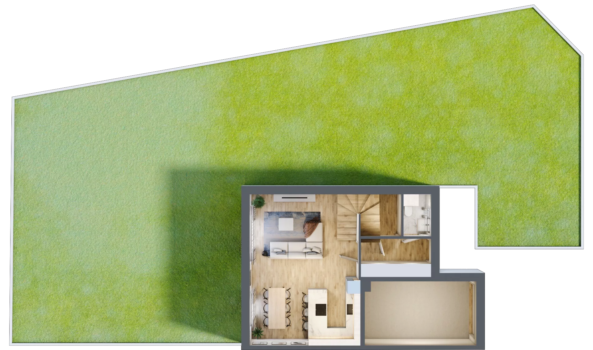 4 pokoje, mieszkanie 122,95 m², parter, oferta nr F2 wykończone "pod klucz", Riverside Eco Home, Parzniew, ul. Główna 27