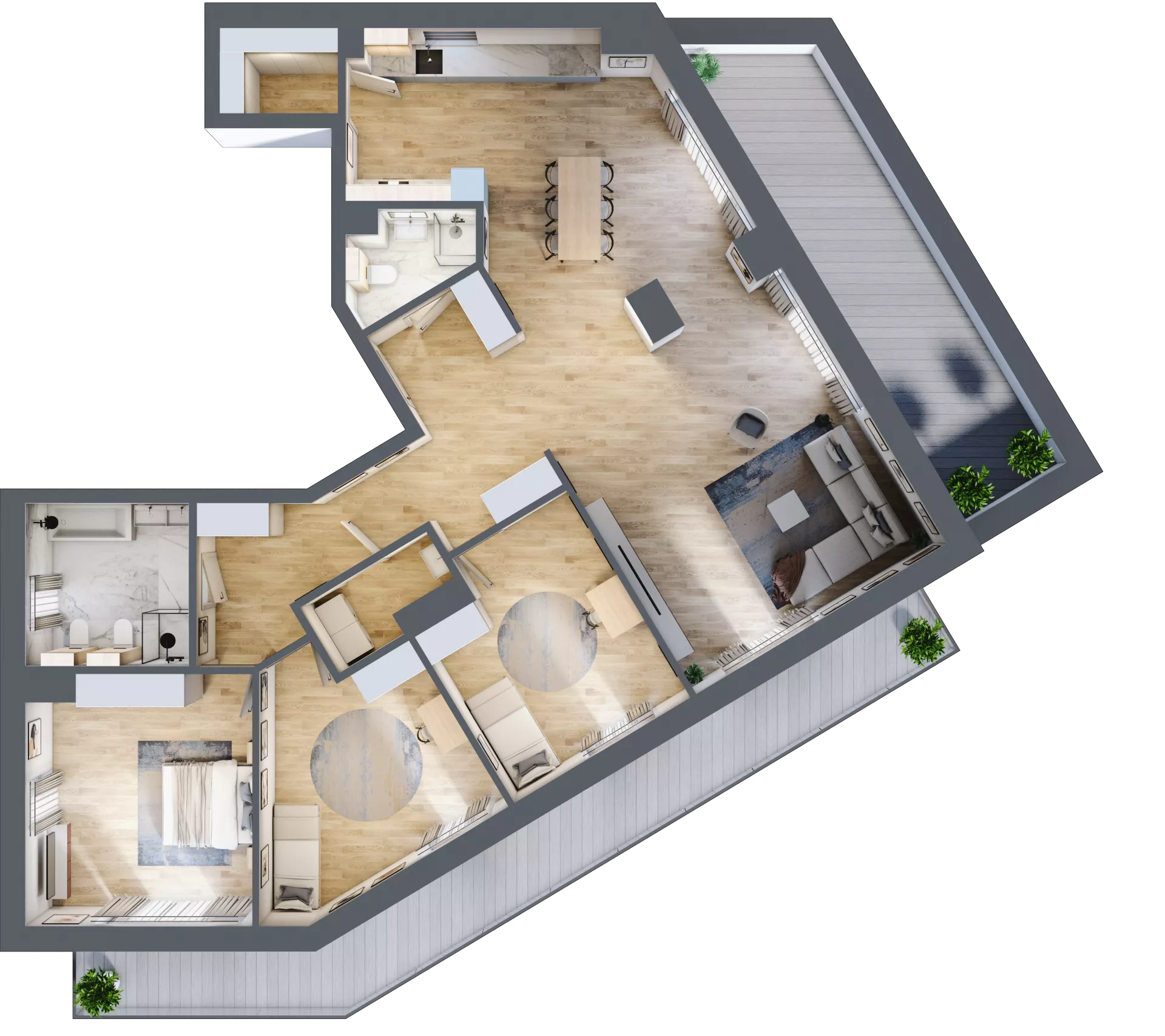 4 pokoje, mieszkanie 150,91 m², piętro 3, oferta nr 1-10, Park Chopina, Otwock, ul. Fryderyka Chopina 11