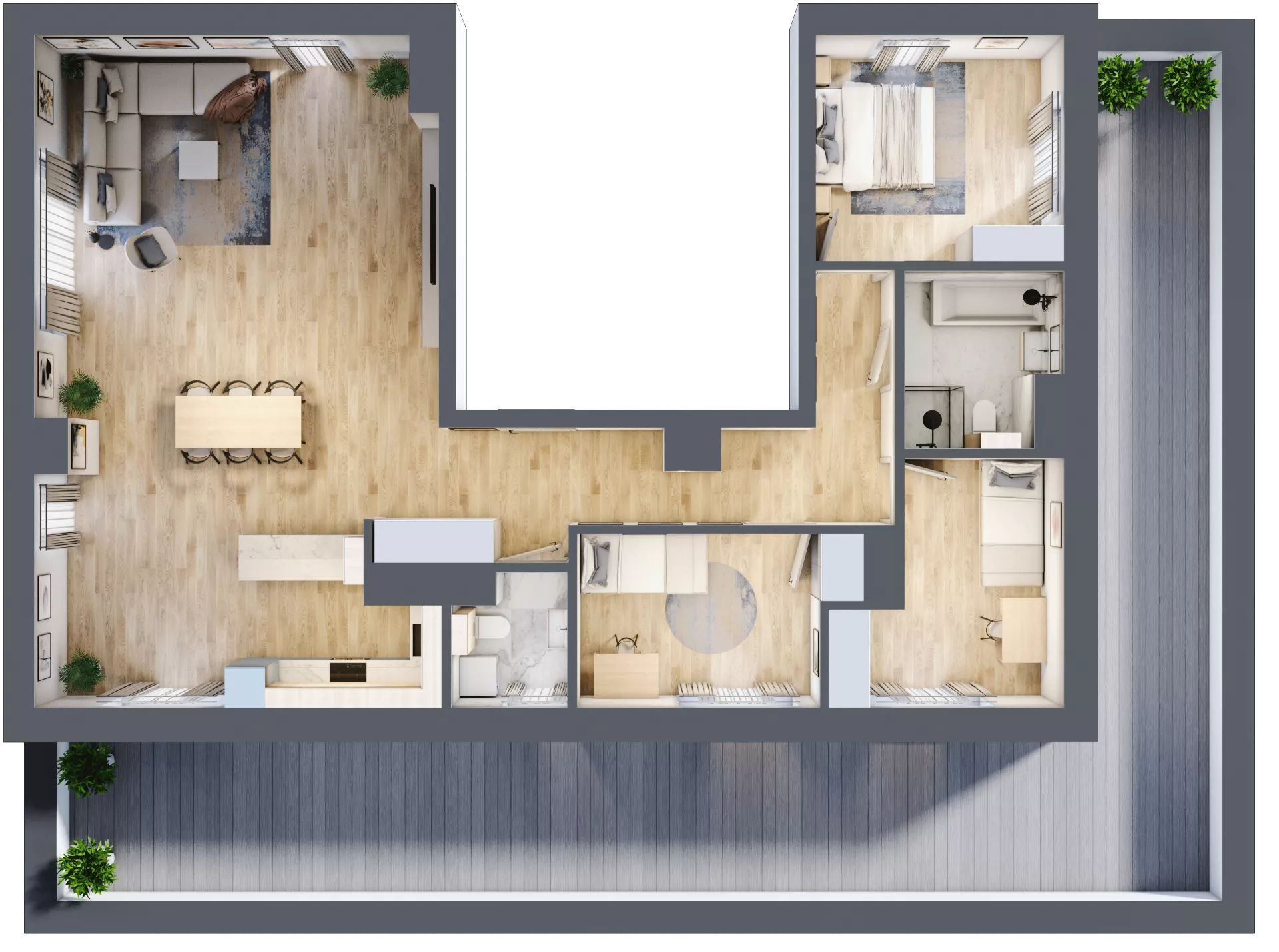 4 pokoje, mieszkanie 113,70 m², piętro 3, oferta nr 2-10, Park Chopina, Otwock, ul. Fryderyka Chopina 11