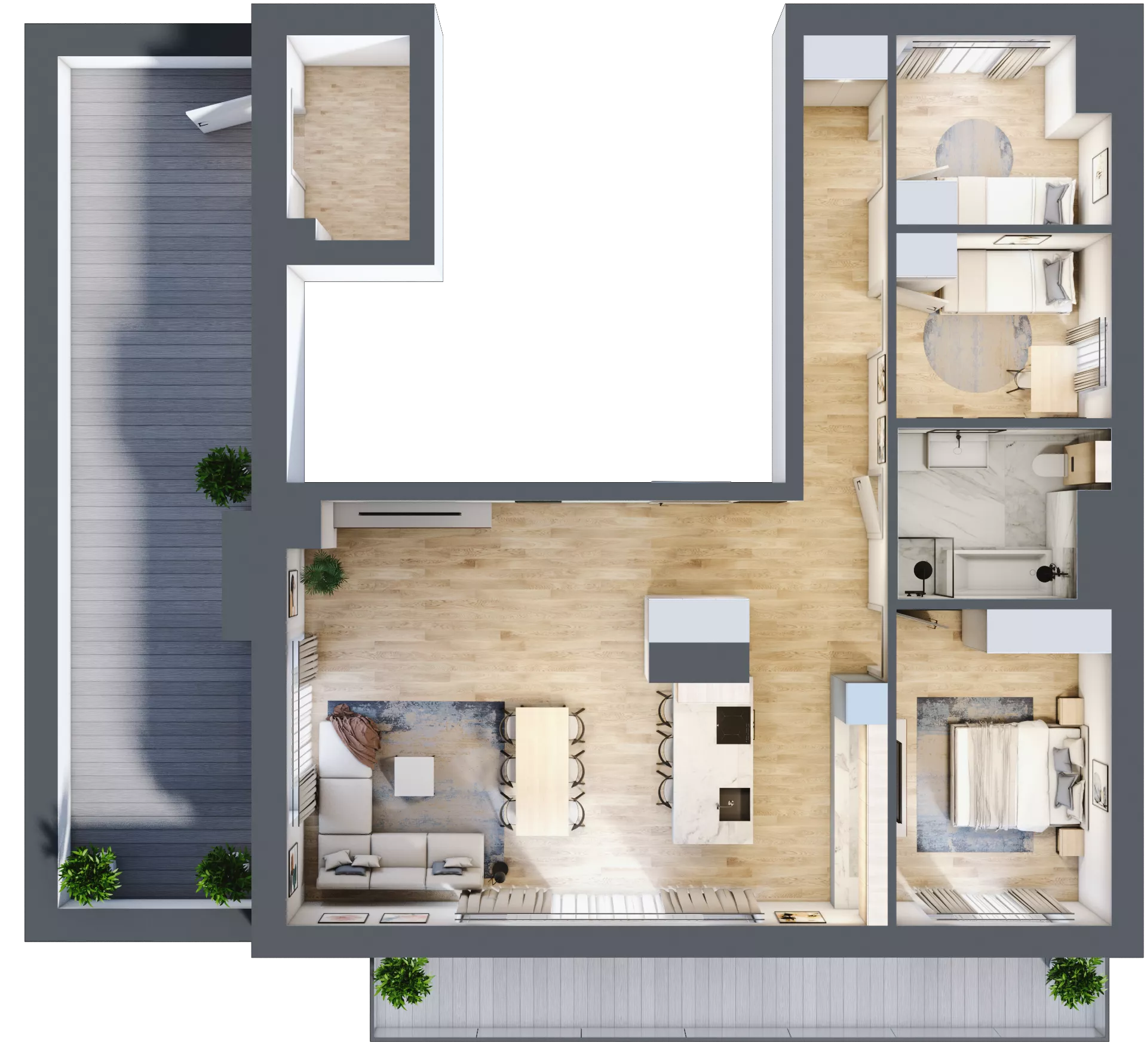 4 pokoje, mieszkanie 103,30 m², piętro 3, oferta nr 3-10, Park Chopina, Otwock, ul. Fryderyka Chopina 11