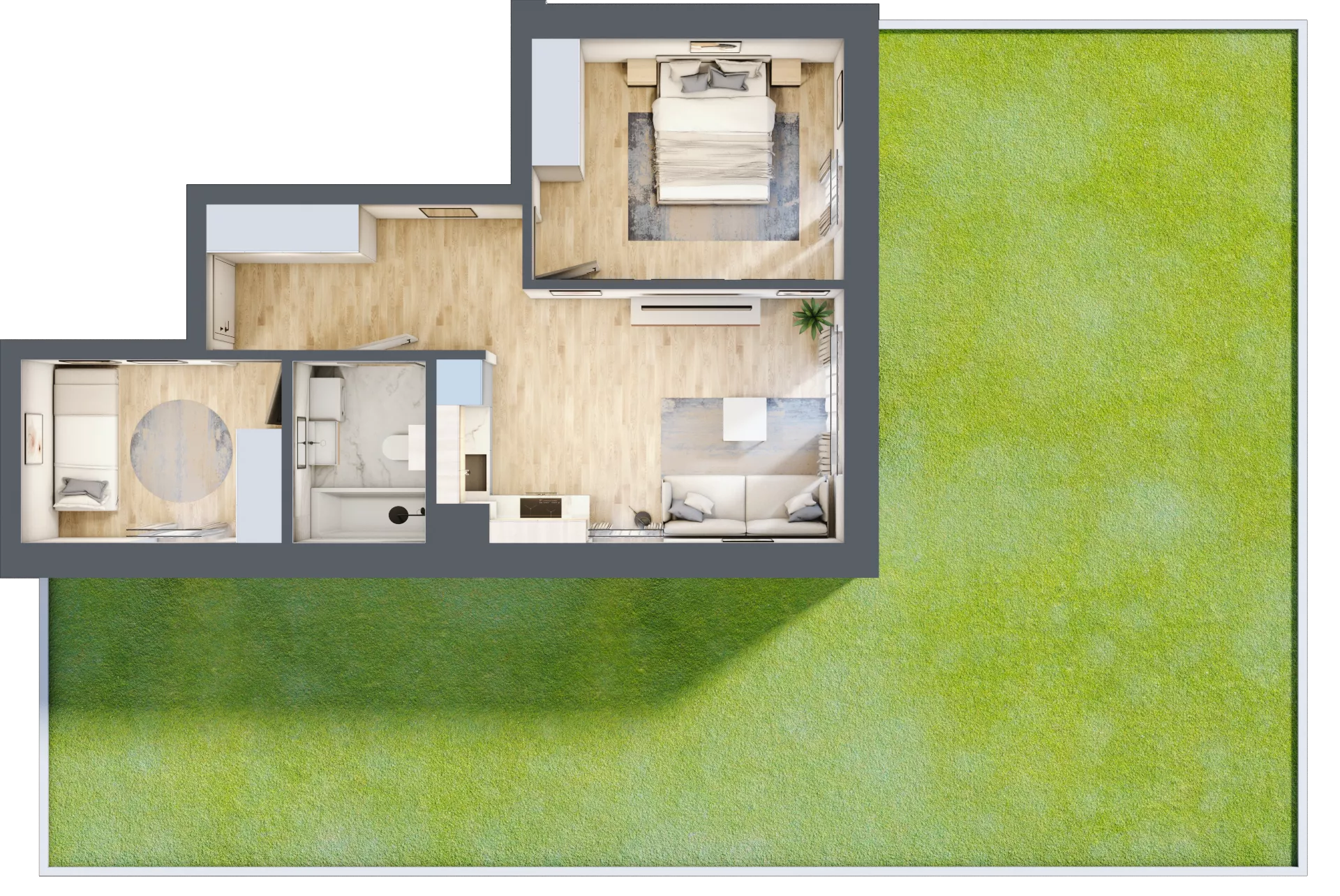 3 pokoje, mieszkanie 50,29 m², parter, oferta nr 3-4, Park Chopina, Otwock, ul. Fryderyka Chopina 11