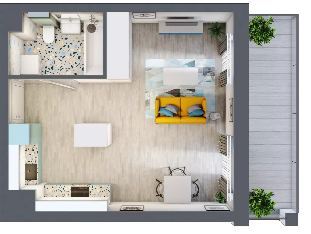 1 pokój, mieszkanie 32,06 m², piętro 7, oferta nr M165, Kwietny Ogród, Lublin, Czechów Północny, Czechów Północny, ul. Edwarda Wojtasa