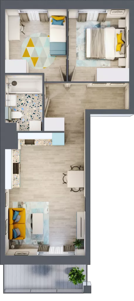3 pokoje, mieszkanie 49,52 m², piętro 4, oferta nr M146, Kwietny Ogród, Lublin, Czechów Północny, Czechów Północny, ul. Edwarda Wojtasa