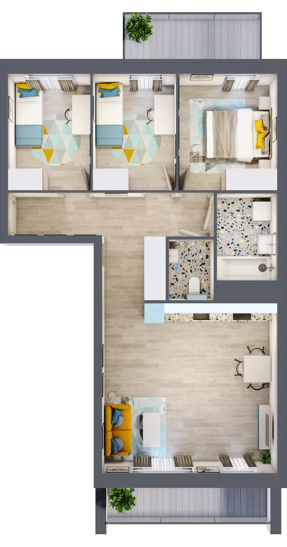 4 pokoje, mieszkanie 66,15 m², piętro 5, oferta nr M20, Kwietny Ogród, Lublin, Czechów Północny, Czechów Północny, ul. Edwarda Wojtasa