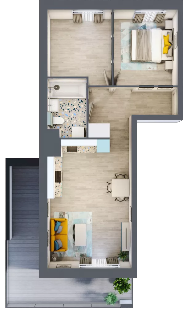 3 pokoje, mieszkanie 49,52 m², piętro 2, oferta nr M182, Kwietny Ogród, Lublin, Czechów Północny, Czechów Północny, ul. Edwarda Wojtasa