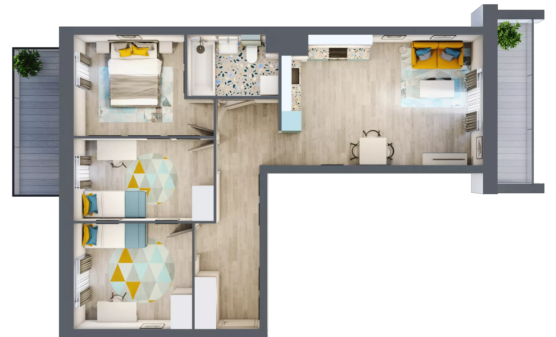 4 pokoje, mieszkanie 65,62 m², piętro 6, oferta nr M99, Kwietny Ogród, Lublin, Czechów Północny, Czechów Północny, ul. Edwarda Wojtasa